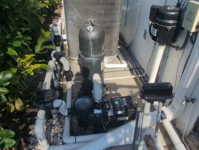 Pool equipment running after a leak detection