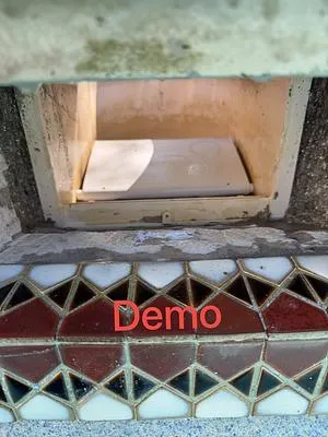 Skimmer throat cut out below decorative tile
