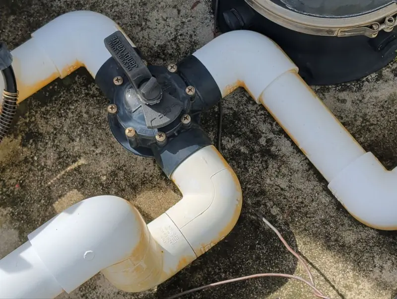 Pool 3-way valve on the equipment plumbing