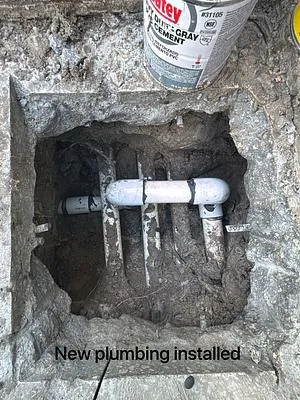 New section of return line installed