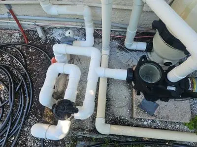 Pool pump and plumbing running after the leak detection