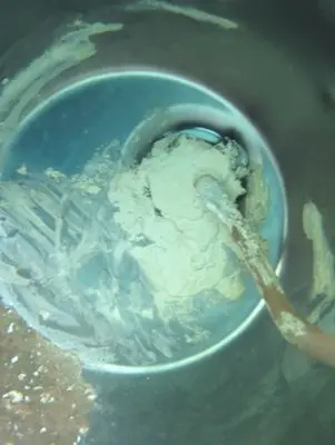 Epoxy patch going on inside a main drain